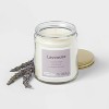 7oz Glass Jar Lavender Candle with Lid - Room Essentials™: Sage & Eucalyptus Scent, 25hr Burn Time, Paraffin & Palm Wax - 3 of 3