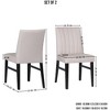 QingMoon Modern Dining Chairs Set of 2, Upholstered Kitchen Chairs, Channel Tufted Design for Home Party and Dining Room - 4 of 4