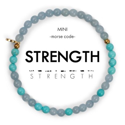 ETHIC GOODS Girl's 4mm Morse Code Bracelet MINI [STRENGTH] - image 2