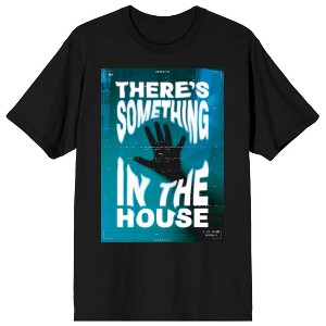 Paranormal Activity Hand Silhouette "There's Something In The House" Men's Black Short Sleeve Tee - 1 of 4