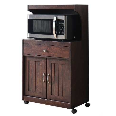 Microwave Cart Mahogany - Home Source : Target