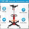 Transmission Jack with Foot Pedal, 1100LBS Hydraulic Telescopic Transmission Jack with Swivel Wheels, Lifting Range 34"-68", Ideal for Garage - 2 of 4