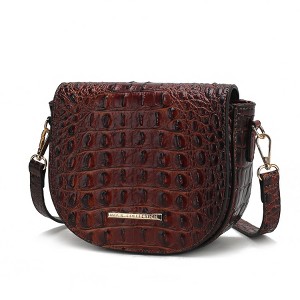 MKF Collection Amalia Crossbody Bag Croc-Embossed Vegan Leather Shoulder Bag Handbag by Mia K - 1 of 4