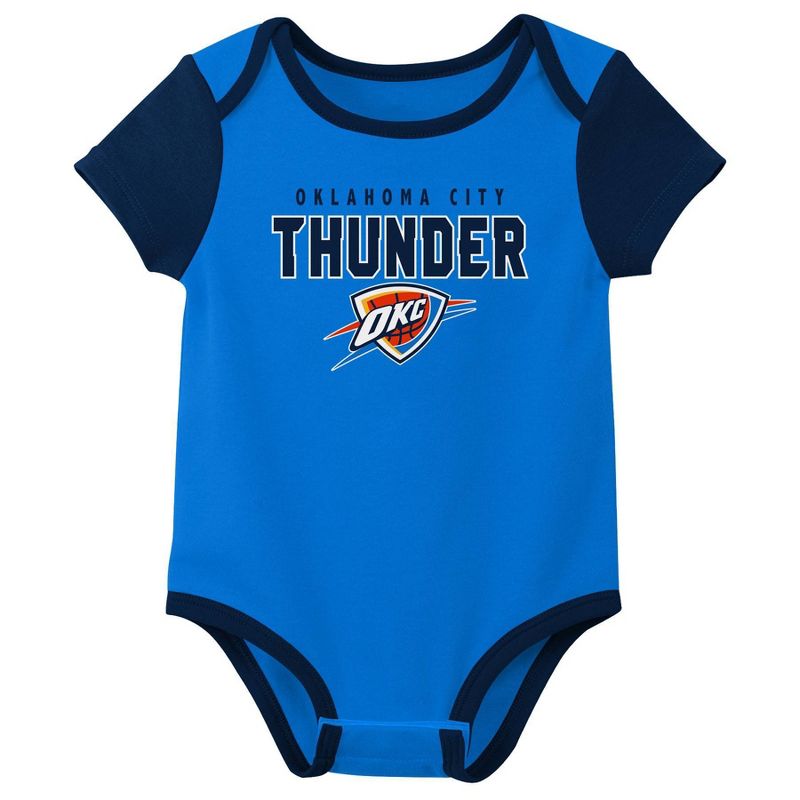 NBA Oklahoma City Thunder Baby Boys&#39; Bodysuit 3pk Set, 2 of 5