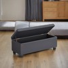 SONGMICS Storage Ottoman Bench, Storage Bench, Entryway Bedroom Bench, Loads 330 lb, Synthetic Leather, for Bedroom, Living Room - 3 of 4