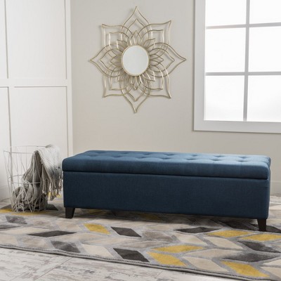 LOVMOR 50.75"STORAGE OTTOMAN,Light Gray