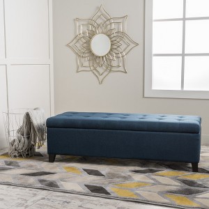 LOVMOR 50.75"STORAGE OTTOMAN,Light Gray - 1 of 4