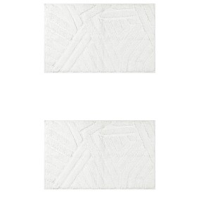 Unique Bargains Microfiber Geometric Soft Washable Non-Slip Floor Mats for Bathroom 2 Pcs - 1 of 4