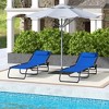 PAGED Folding Lawn Chair Camping Chair with Pillow Steel Frame, Breathable Mesh for Camping, Garden, Beach, Patio - 3 of 4