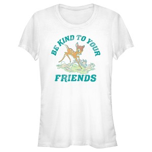 Juniors Womens Bambi Be Kind to Your Friends T-Shirt - 1 of 4