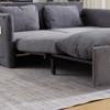 GDFStudio Uriel 65" Modern Convertible Corduroy Upholstered Sofa Bed with 2 Pillows and Side Pockets - 4 of 4