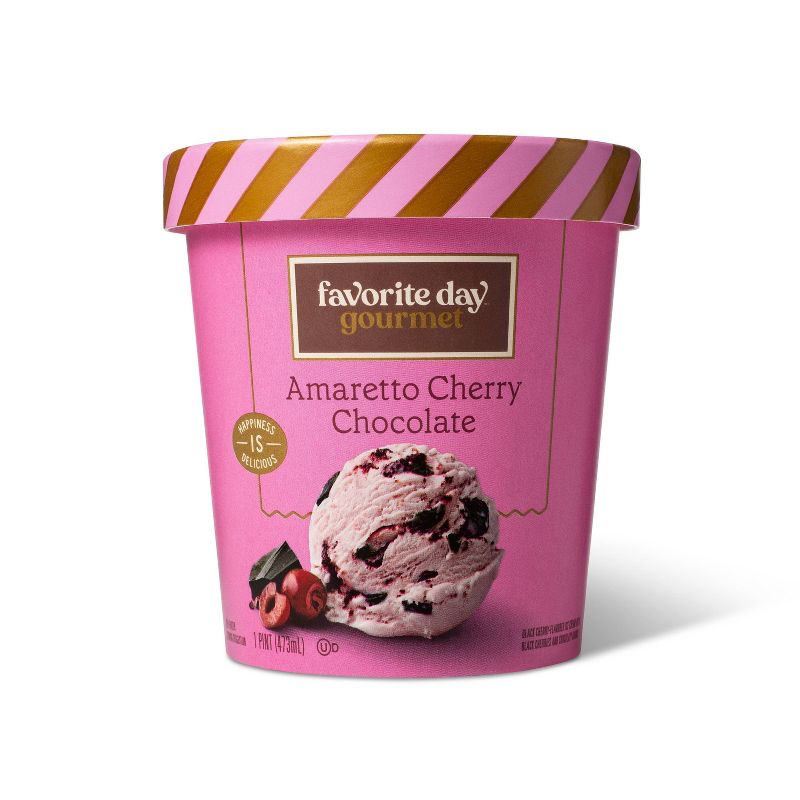 Amaretto Cherry Ice Cream - 16oz - Favorite Day&#8482;, 1 of 7