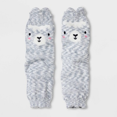 Girls' Llama Leg Warmers - Cat & Jack™ Gray One Size