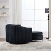 Velvet Oversized Swivel Accent Barrel Chair with Ottoman and 3 Pillows with Storage for Living Room, Bedroom, Lounge - 4 of 4