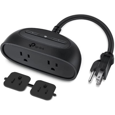 Kasa Smart Outdoor Smart Plug KP400 Smart Home Wi-Fi Outlet Black Manufacturer Refurbished