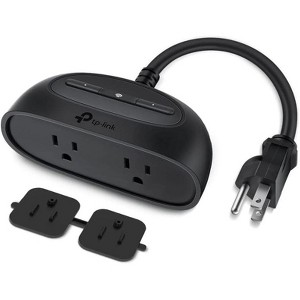 Kasa Smart Outdoor Smart Plug KP400 Smart Home Wi-Fi Outlet Black Manufacturer Refurbished - 1 of 4