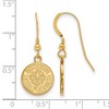 Black Bow Jewelry 14k Yellow Gold Plated Sterling Silver Louisiana Lafayette Ragin' Cajuns NCAA Dangle Earrings - 2 of 3