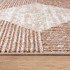 World Rug Gallery Beige Brown Geometric Stripe Indoor Area Rug - 3 of 4