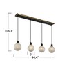 Artcraft Lighting Gem 4 - Light Island Pendant Light in  Black/Brushed Brass - 3 of 4