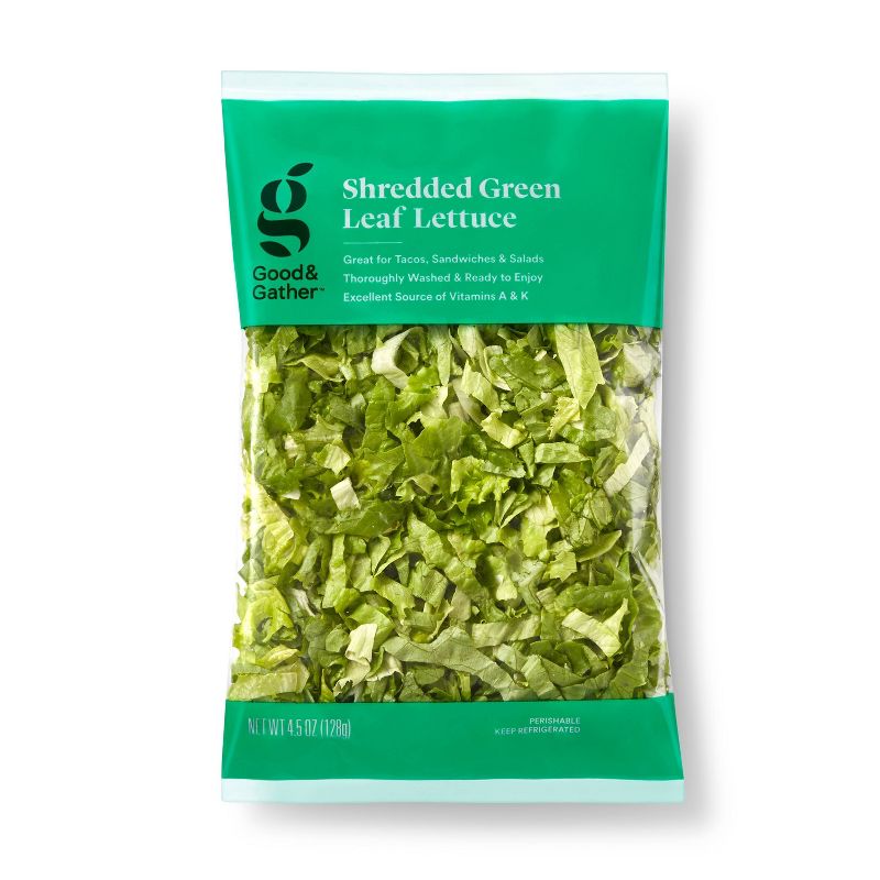 Shredded Green Leaf Lettuce - 4.5oz - Good &#38; Gather&#8482;, 1 of 5