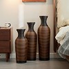 Desktop Vase, Brown Decorative Floor Vase, Classic and Neat Floor Vase, High Independent Flower Stand - 2 of 4