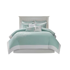 Gracie Mills Douglass Coastal Coral Reef Duvet Cover Set - 1 of 4