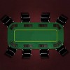 Trademark Poker Oval Texas Hold'em Poker Table Topper for 8 Players - Green - image 2 of 4