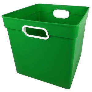 Romanoff Cube Bin, Green (Pack of 2) - 1 of 1