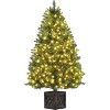 Artificial Christmas Tree, 4.5ft Premium Hinged Pine Tree, Pre-Lit Christmas Tree with Warm White LED Lights for Home, Shops, Party - 2 of 4