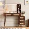 Whisen Makeup Vanity Table with Mirror, Lights, 5 Drawers and Storage Shelf - 2 of 4