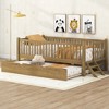 GDF Studio Marshall Wood Platform Bed with Guardrail and Trundle - 2 of 4