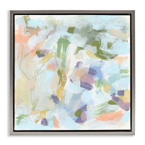 Stupell Industries Chaotic Pastel Impression Floating Frame Canvas Art - 1 of 4