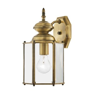 Livex Lighting Outdoor Basics 1 - Light Wall Light in  Antique Brass - 1 of 2