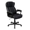 ORRD Ergonomic Office Chair High Back with Lumbar Support, Black Faux Leather Executive Desk Chair - Adjustable Swivel Tilt Recline - 2 of 4