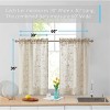HLC.ME Joyce Lace Sheer Kitchen Cafe Curtain Tiers for Small Windows, Kitchen & Bathroom - Set of 2 - 3 of 4