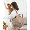 Itopfox Large Diaper Backpack with Changing Pad, Stroller Buckles, Insulated Bottle Holders & Wipes Dispenser, Khaki - 4 of 4