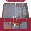 Vynxaria 5-Piece Wine Red PP Hardshell Luggage Set 20/24/28" Suitcases Travel Bag Toiletry Pouch TSA Lock - 4 of 4
