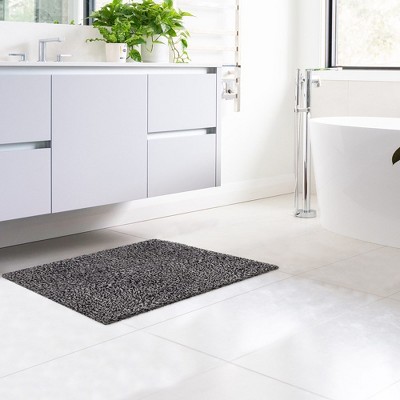 Gray Non-Slip PVC Backing Outdoor Doormat