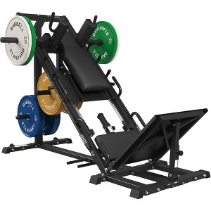 ER KANG Leg Press Hack Squat Machine with Weights, Leg Exercise Machine for Quads, Hamstring, Glutes, Calves, Home Gym Leg Day Equipment - 1 of 4