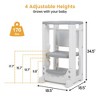 Whizmax Kids Kitchen Step Stool with White Board, Toddler Tower with 4 Adjustable Height and Safety Bar for Bathroom Sink Kitchen Counter - 3 of 4