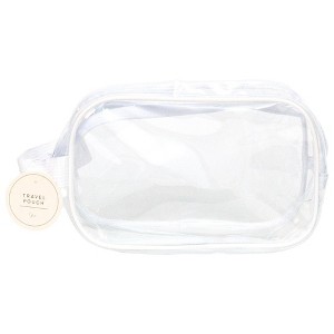 Horizon Group Clear White Plastic Single Zip Travel Pouch - 1 of 4