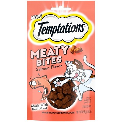 Temptations Meaty Bites Salmon Jerky Cat Treats - 1.5oz