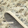 Washable Vintage Rug Floral Print Area Rug Distressed Oriental Rug Low Pile Non Slip Foldable Accent Rug - 4 of 4