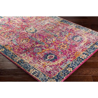 Isabella Blue and Beige Rectangular Polypropylene Area Rug 3'11" x 5'7"