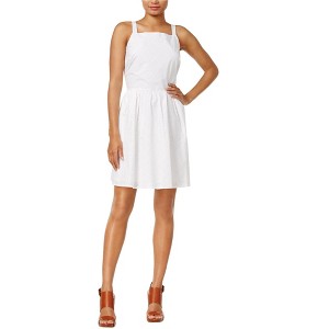 maison Jules Womens Laser Cut Fit & Flare Dress - 1 of 1