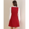 INSPIRE CHIC Women's Double Breasted Decor A-Line Pinafore Suspender Dress - image 3 of 4