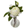 Nearly Natural 11-in Peony with Vase (Set of 2) - 3 of 3