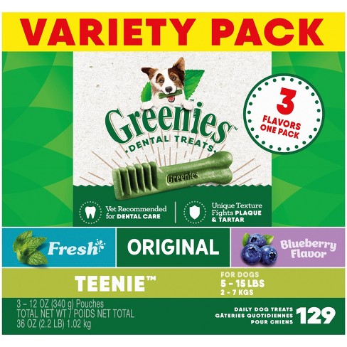 Greenies Teenie Spearmint And Blueberry Flavored Adult Dental And