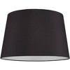 Springcrest Black Faux Silk Large Tapered Drum Lamp Shade 14" Top x 17" Bottom x 11" Slant x 11" High (Spider) Replacement with Harp and Finial - image 3 of 4