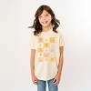 The Juniper Shop Checkered Floral Chart Youth Short Sleeve Tee - S - Cream - 4 of 4